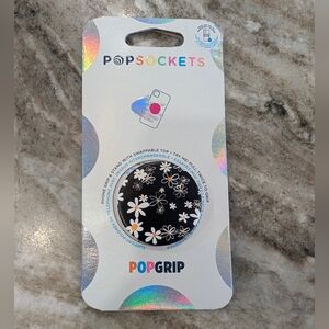 PopSocket PopGrip Black, White, Yellow Floral